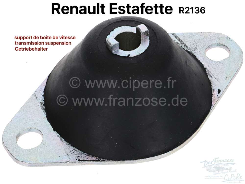 Renault - Estafette, Getriebehalter (Ersatztyp). Passend für Renault Estafette R2136. Per Stück.