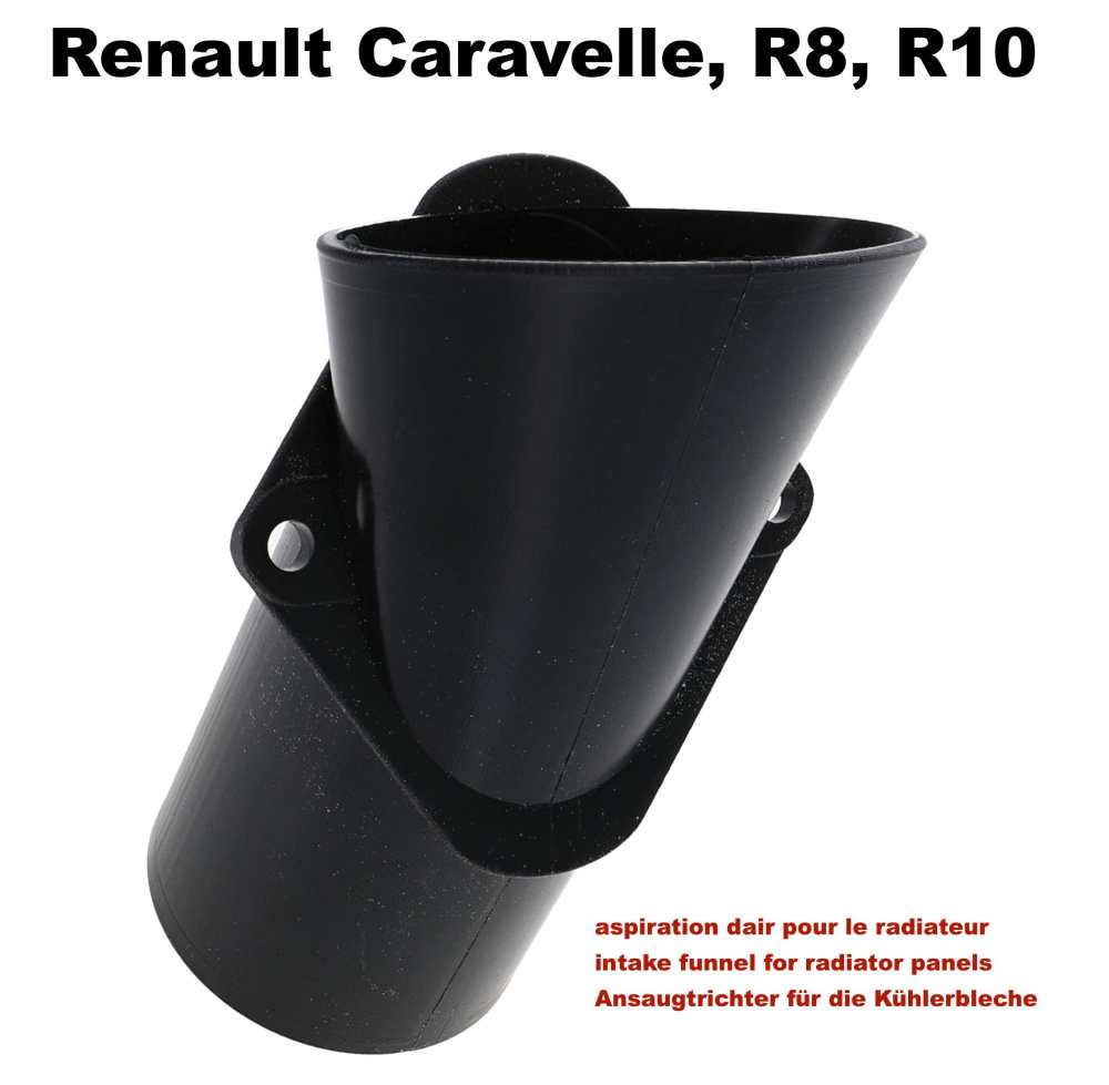 Renault - R8/R10/Caravelle, Ansaugtrichter für die Kühlerbleche. Passend für Renault R8. R10 + Ca