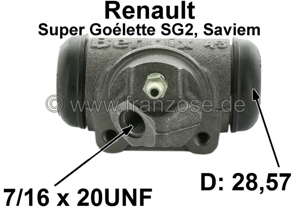 Sonstige-Citroen - SG2, Radbremszylinder hinten rechts. Passend für Renault SG2 (Renault Super Goélette SG2