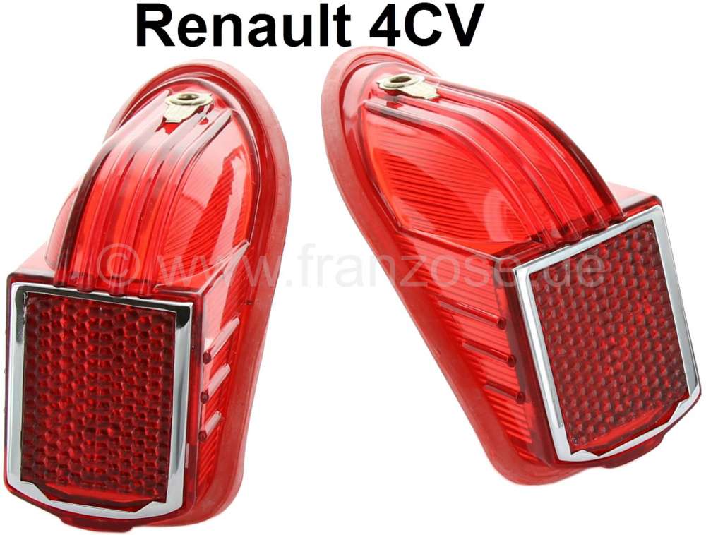 Renault - 4CV, Rücklichtkappe 1 Ausführung (1 Paar). Passend für Renault 4CV, 1 Ausführung. Or. 