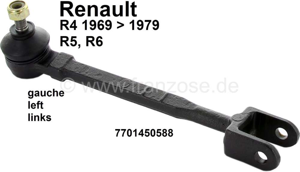 Renault - R4, Spurstange komplett links (incl. Spurstangenkopf). Passend für Renault R4, bis Baujah