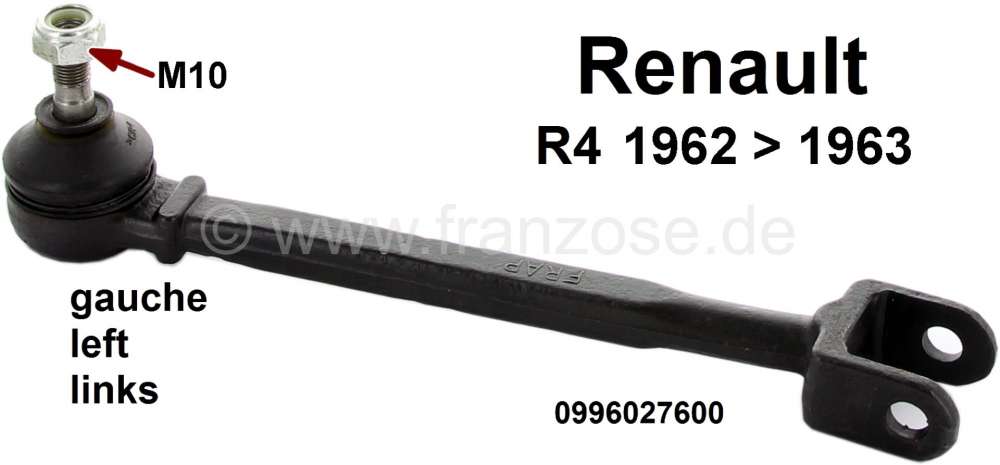 Renault - R4, Spurstange komplett links (incl. Spurstangenkopf). Passend für Renault R4, von Baujah