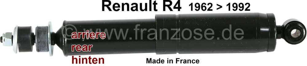 Renault - R4, Stoßdämpfer hinten (per Stück). Passend für Renault R4 (Limousine), von Baujahr 02