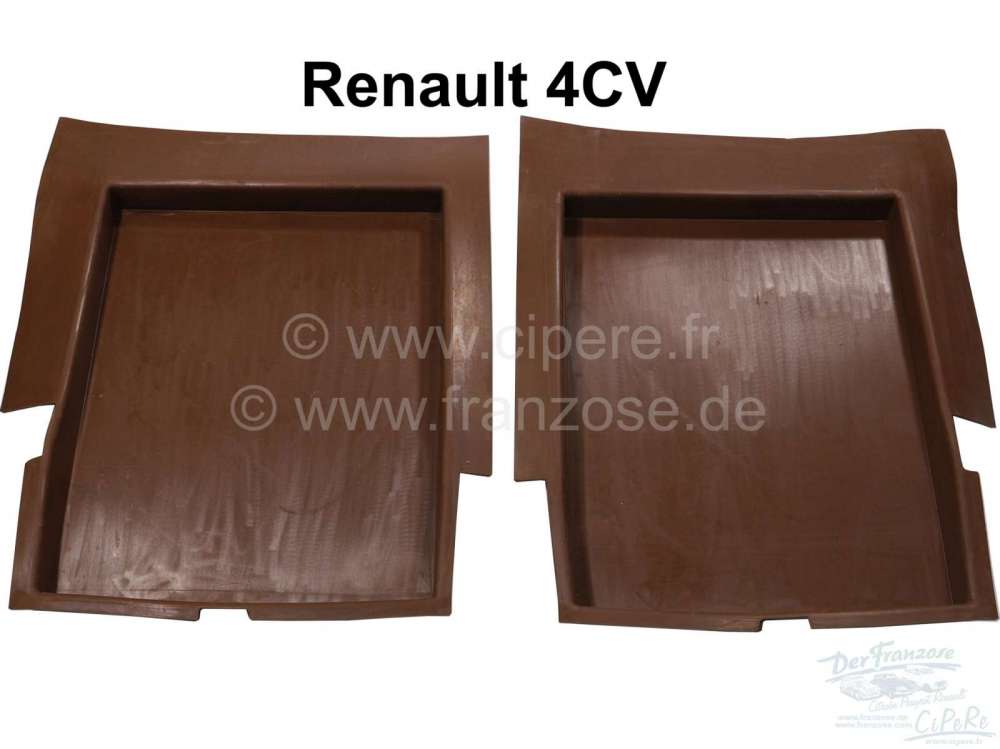 Renault - 4CV, Gummimatte hinten, Farbe braun. Passend für Renault 4CV, bis Baujahr 1956.