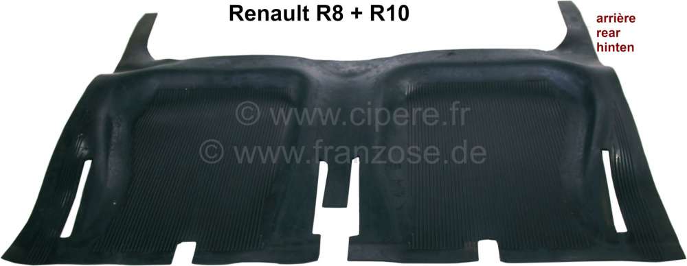 Citroen-2CV - R8/R10, Gummimatte hinten. Passend für Renault R8, R8 Gordini + R10.