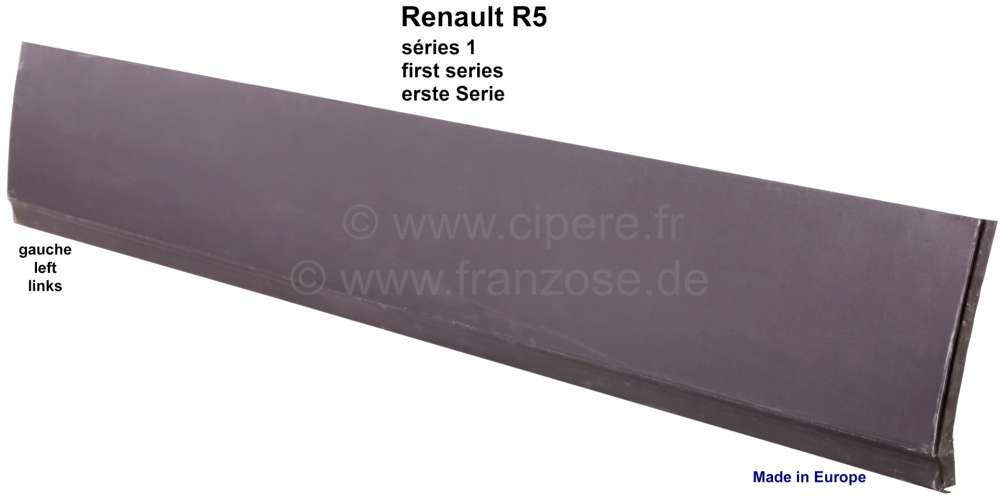 Renault - R5, Tür Reparaturblech außen, vorne links, Renault R5, 1 Serie, 2 Türer! Made in Europe