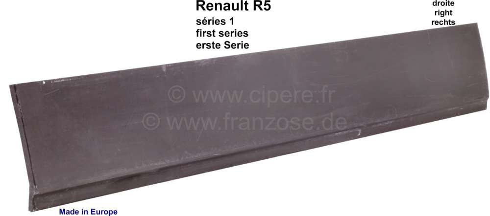Renault - R5, Tür Reparaturblech außen, vorne rechts, Renault R5, 1 Serie, 2 Türer! Made in Europ