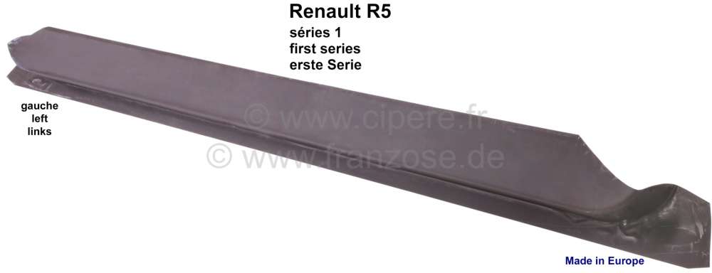 Renault - R5, Türboden Reparaturblech vorne links, Renault R5, 1 Serie, 2 Türer! Made in Europe.