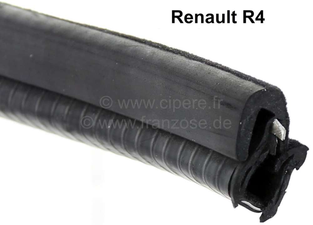 Renault - R4, Fensterführung (Gummi), als Meterware. Passend für Renault R4, ab ca. Baujahr 1977. 