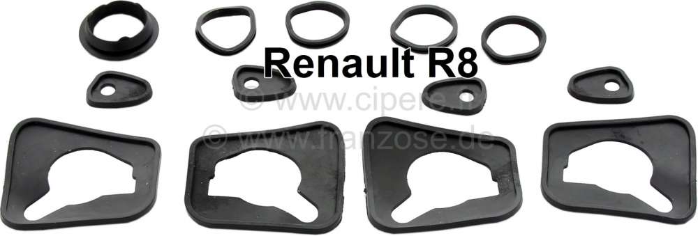 Renault - R8, Dichtgummi Satz für die Türgriffe. Passend für Renault R8.