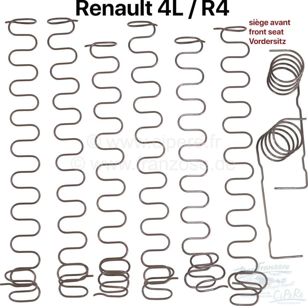 Renault - R4, Federkern (Vordersitz) unter dem Schaumstoff (wichtig für das ursprüngliche Federver