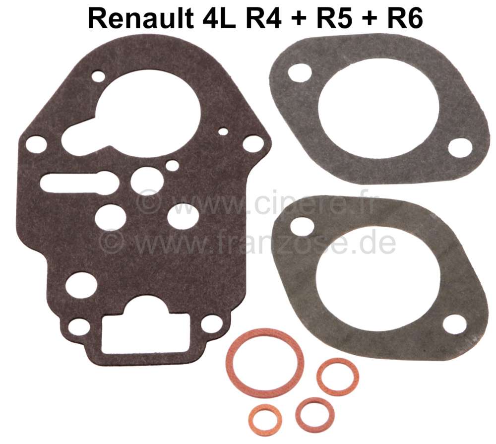 Renault - Vergaserdichtsatz, Weber 30 ICF. Passend für Renault R4, R5, R6.