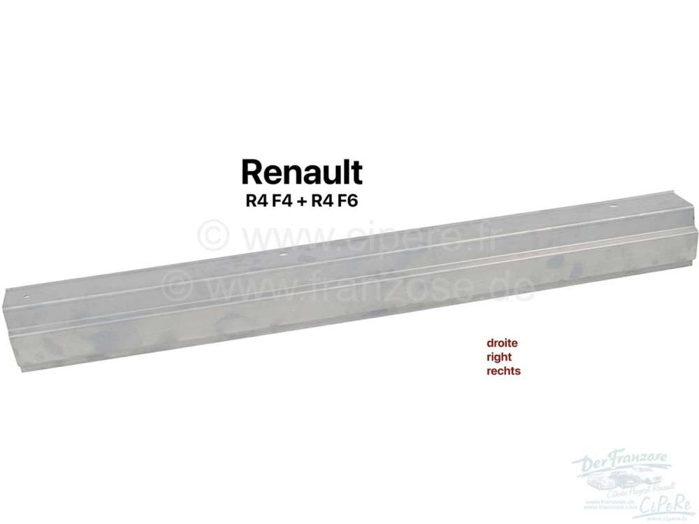 Renault - R4, Schweller Reparaturblech, rechts (Außenseite). Passend für R4 F4, R4 F6 (Kastenwagen