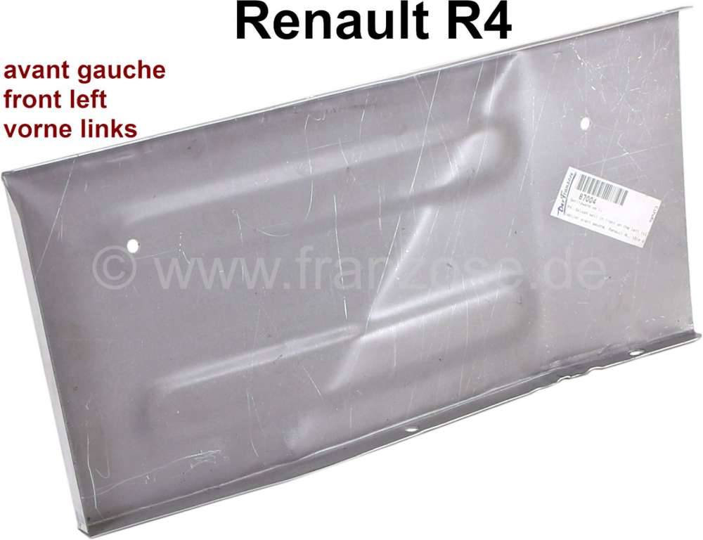 Renault - R4, Spritzwand vorne links (Schließblech). Passend für Renault R4. Made in Europe.