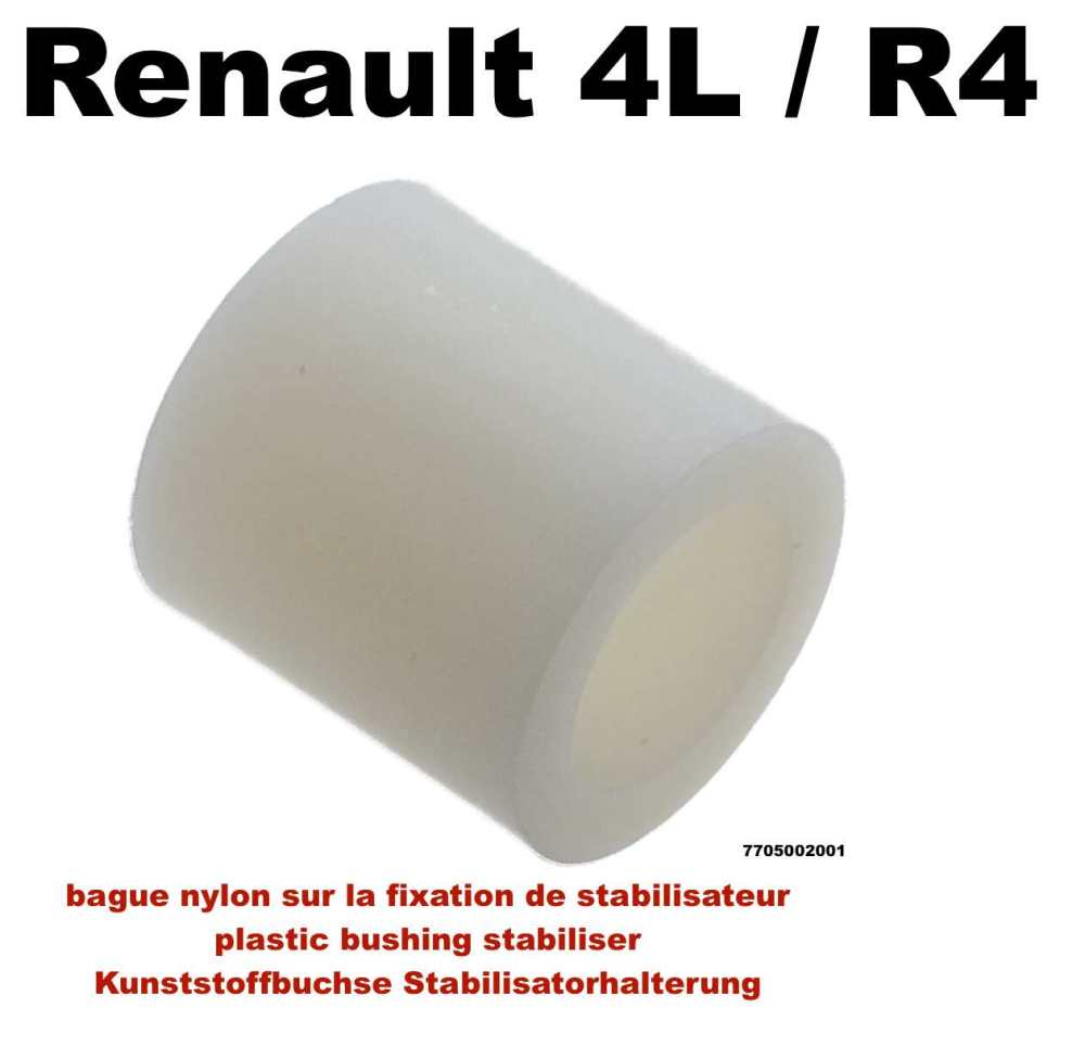 Sonstige-Citroen - R4, Kunststoffbuchse auf der Stabilisator Aufhängung außen. Passend für Renault R4. Die