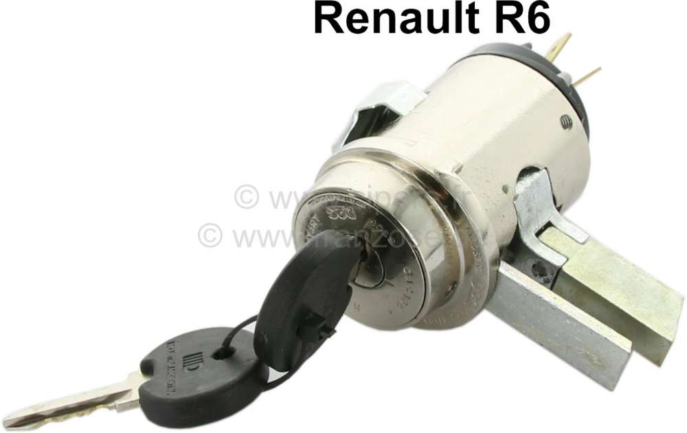 Renault - Zündschloss, Nachbau. Passend für Renault R6. Durchmesser: 39mm.