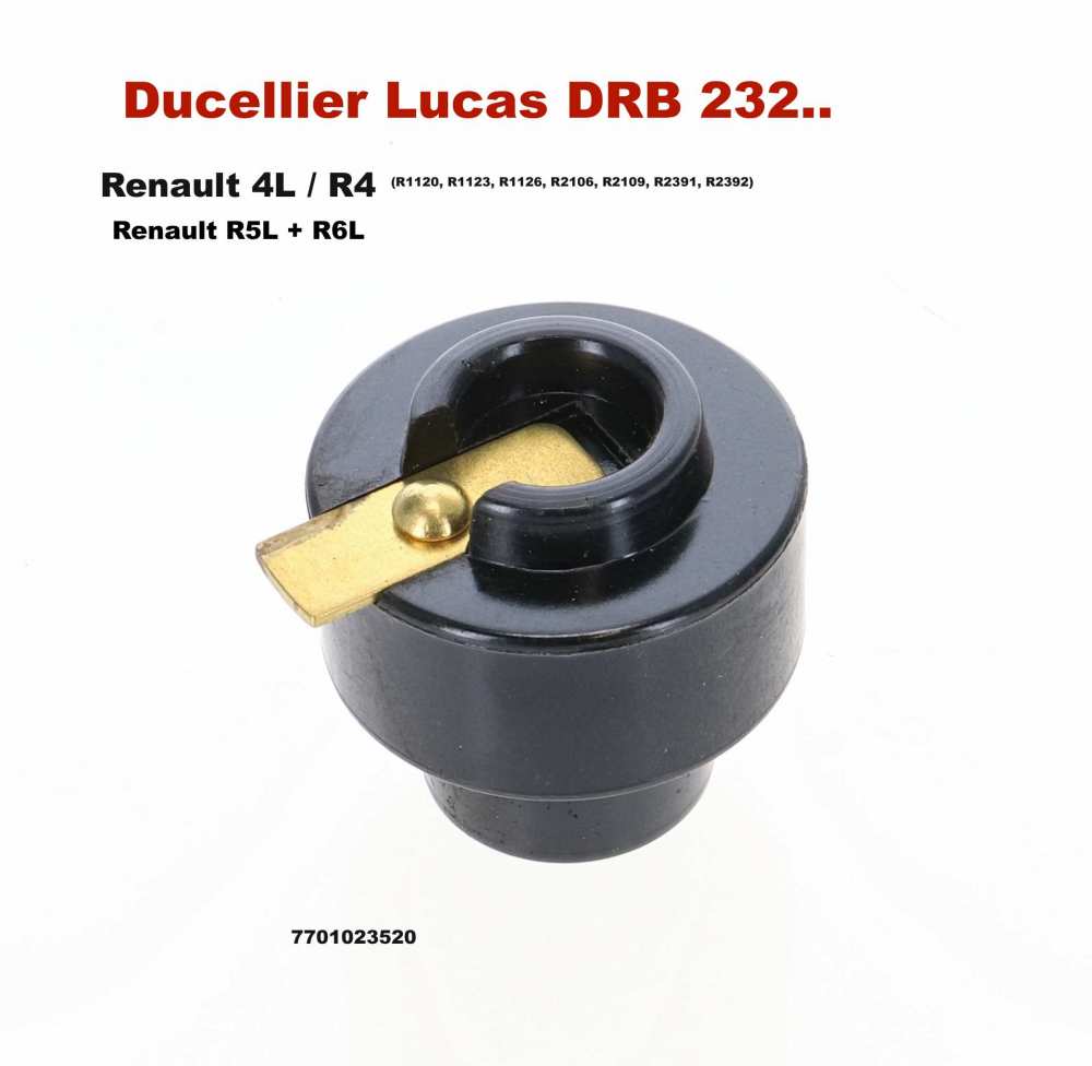Renault - Ducellier, Verteilerfinger  Ducellier Lucas DRB 232.. Passend für Renault R4 (R1120, R112