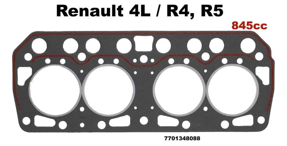 Renault - R4/R5, Zylinderkopfdichtung. Motor: 680, 800 B1B, 839. Passend für Renault R4 (845cc), vo