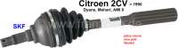 Citroen-2CV - Antriebswelle 2CV6 radseitig. Passend für Citroen 2CV6 bis Baujahr 1990. Neuteil! Herstel