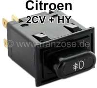 Citroen-DS-11CV-HY - Armaturenbrett, Nebelschlussleuchte Schalter eckig, passend für Citroen 2CV + HY. Origina