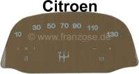 citroen 2cv armaturenbrett zubehoer bedieninstrumente innen tacho scheibe 130kmh bedruckt P17539 - Bild 1
