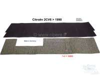 Citroen-2CV - 2CV, Pedalboden: Geräuschdämmmatte auf den Pedalboden (wie original). Selbstklebend. Pas
