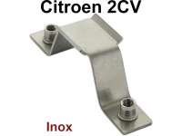 Citroen-2CV - 2CV6, Auspuffhalterung 2CV6, vorne, aus Edelstahl! Der Halter wird unter dem Bodenblech ve