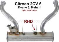 Citroen-2CV - 2CV6, Vorschalldämpfer Rechtslenker (RHD). Für Citroen 2CV6.