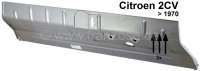 Citroen-2CV - 2CV, Pedalbodenblech doppelt. Verstärkte Ausführung. Für alle Citroen 2CV mit stehenden