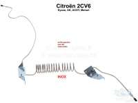 Citroen-2CV - Bremsleitung aus Edelstahl. Verbindung von dem 3 Wege verbinder zu dem linken hinteren Rad