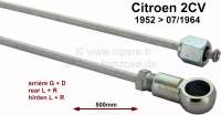 Citroen-2CV - Bremsleitung, passend für Citroen 2CV, von Baujahr 1952 bis 07/1964. Verbindung hinten, v