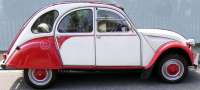 Citroen-2CV - Dolly Klebesatz rot-weiß (Rouge Vallelunga ERB + Blanc Meije EWT ). Passend für Citroen 