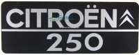 citroen 2cv embleme emblem 250 als aufkleber silber grau originalgetreue nachfertigung P16891 - Bild 1