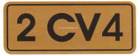 citroen 2cv embleme emblem 2cv4 als aufkleber gold schwarz originalgetreue nachfertigung P16895 - Bild 1