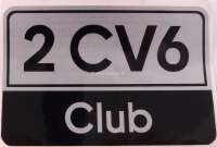 citroen 2cv embleme emblem 2cv6 club als aufkleber silber schwarz originalgetreue P16889 - Bild 1