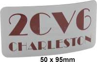 citroen 2cv embleme emblem charleston als aufkleber farbe dunkelrot silber P16890 - Bild 1