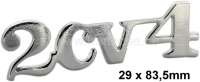 citroen 2cv embleme schriftzug 2cv4 verchromt nachfertigung metall P16862 - Bild 1