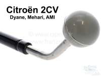 Citroen-2CV - Schaltknauf (Kugel), aus Kunststoff mit Zierring! Farbe grau. Passend für Citroen 2CV.