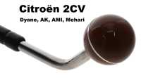citroen 2cv gangschaltung gestaenge schaltknauf kugel kunststoff zierring farbe braun P18942 - Bild 1