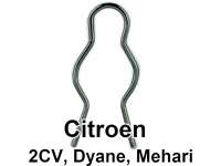 Citroen-2CV - Gaszug Halteklammer am Vergaser. Durch versetzten dieser Klammer, kann der Gaszug straffer