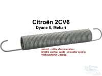 Citroen-2CV - Gaszug Rückzugfeder. Zwischen Vergaser und Motorlüftergehäuse, für 2CV6. 100 x 10 mm. 
