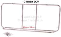 Citroen-2CV - Heckgepäckträger aus polierten Edelstahl. Passend für Citroen 2CV. Nachbau von dem orig