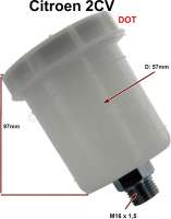 citroen 2cv hauptbremszylinder bremsfluessigkeitsbehaelter verschlussdeckel bremssystem dot P13087 - Bild 1