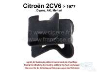 Citroen-2CV - Klammer für die Befestigung Heizungszug an der Heizbirne (Wärmetauscher). Die Klammer si