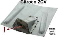 Citroen-2CV - 2CV alt, Radhaus hinten rechts, Hinterachsanschlagpuffer Reparaturblech mit geschraubten G