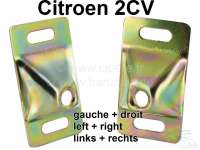 Citroen-DS-11CV-HY - 2CV, Sitzbankverriegelung Haltbleche (2 Stück). Passend für Citroen 2CV. Die Bleche sind
