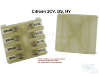 Citroen-2CV - Sicherungskasten mit Deckel. Farbe beige-grau. Für 4 Glassicherungen. Incl. Halterungen f