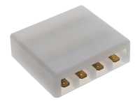 Renault - Sicherungskasten mit Deckel. Farbe: weiß. Für 4 Glassicherungen. Nachbau. Anschluß: Fla