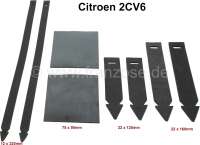 Citroen-2CV - Kabelbaum Befestigungssatz. Bestehend aus: 6x Gummi-Befestigungsband. 2x Schutzgummi für 
