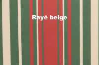 Citroen-2CV - Hutablage aus Stoff (Beige Raye 1666) in den Farben beige - braun, rot gestreift. (Origina